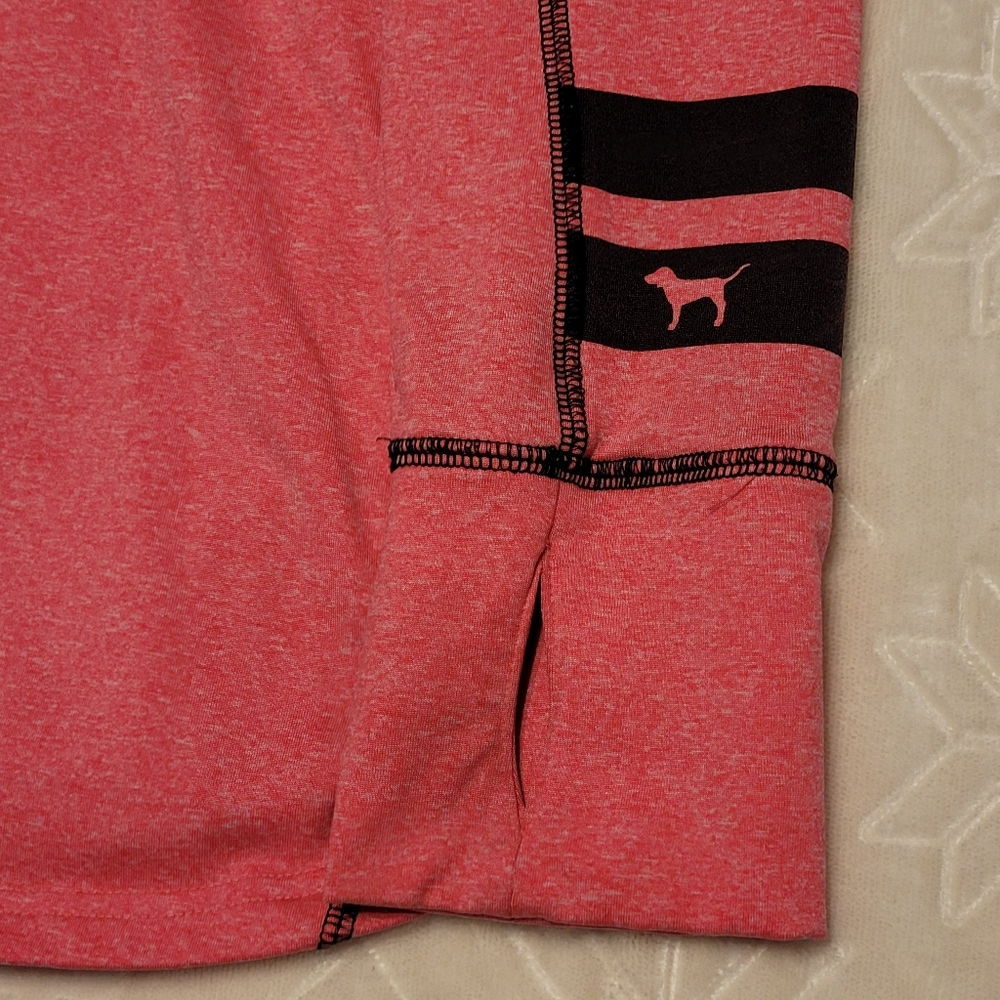 VS PINK Hot Pink Heather Athleisure Hoodie Thumbhole Sleeves Back Zip Pocket  Lg - Picture 8 of 16